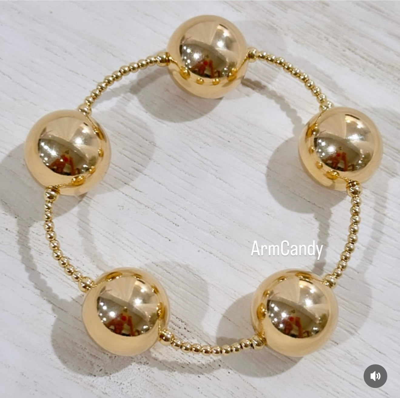 Jumbo 🎡 FERRIS WHEEL gold ball stretch bracelet