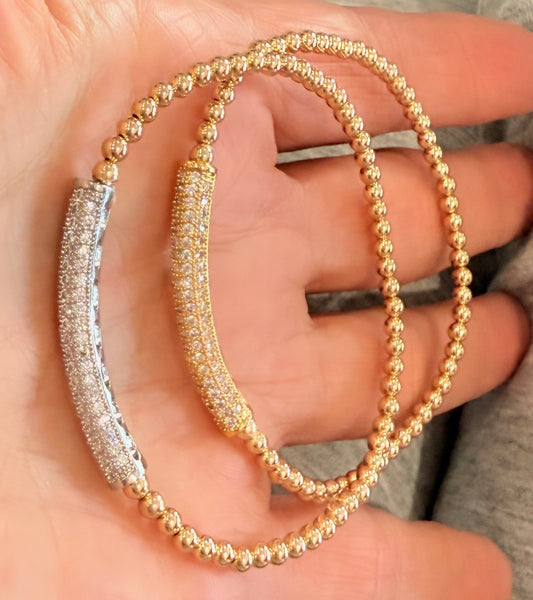 Disco bar detail in gold filled ballzzz